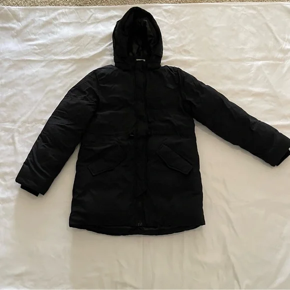 H&M Kids Black Padded Nylon Parka Jacket